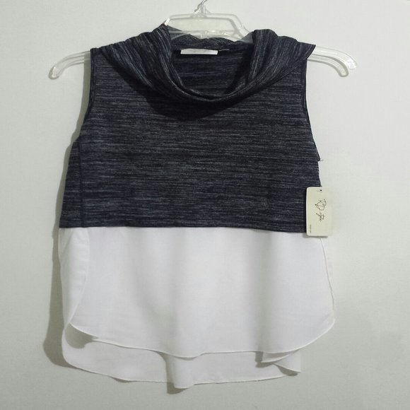 RD Style Grey and White Sleeveless Top - Picture 1 of 5